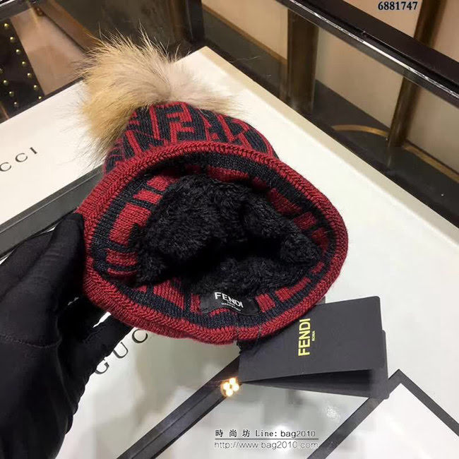 FENDI芬迪 最新冬季百搭羊毛針織帽款 6881747 LLWJ5660